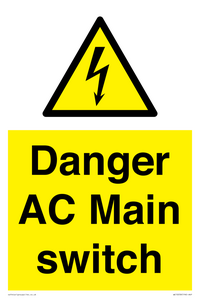 Danger AC Main switch 